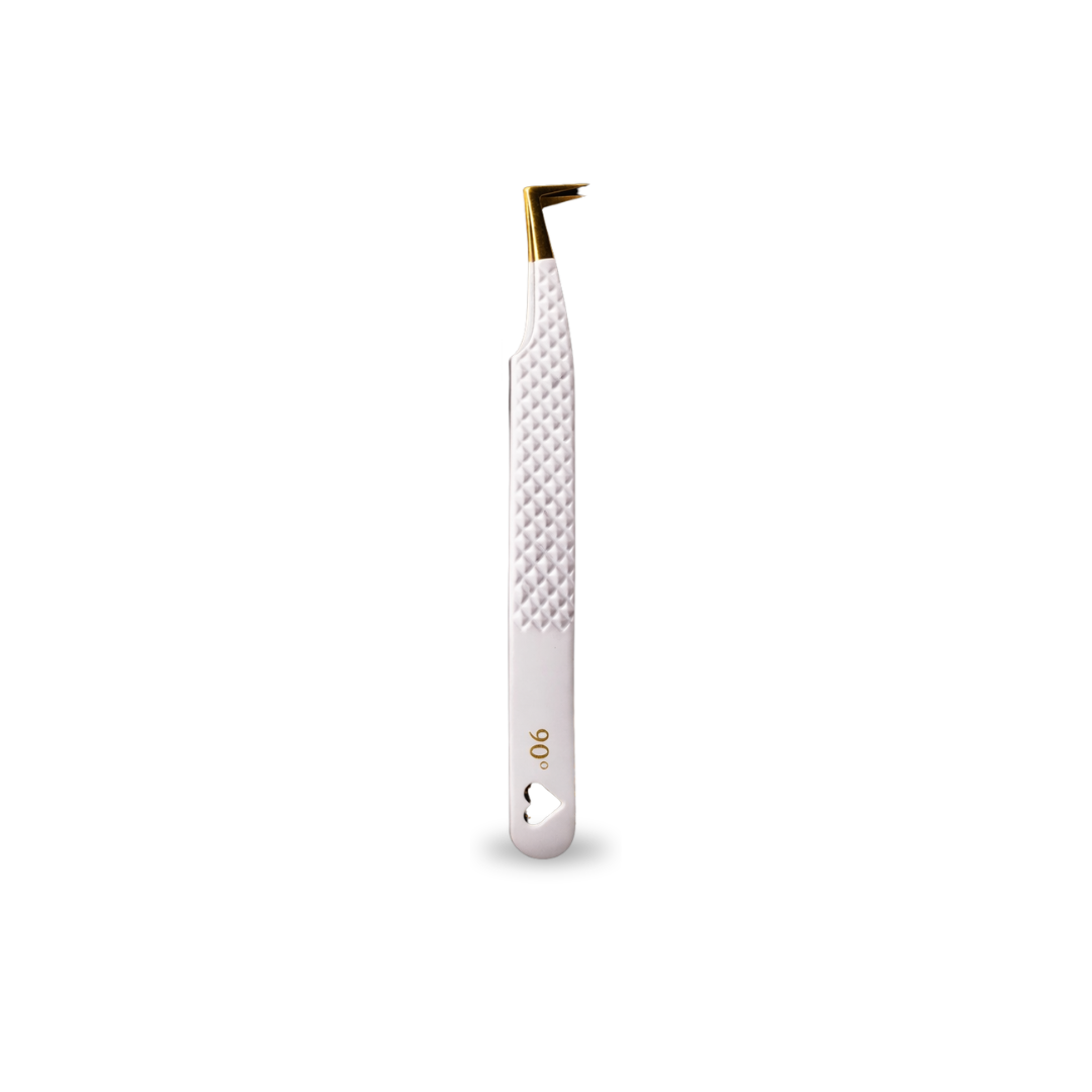Silver Tip 90 Degree Tweezer